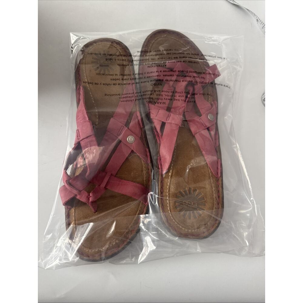 UGG Lanni Sandals Womens Size 10 Shoes Pink EUC Strappy Flip Flop - Picture 11 of 11